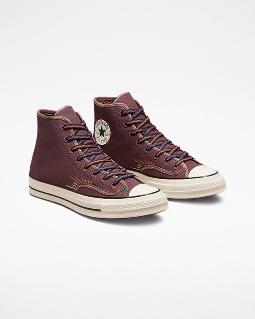 Tenisi Inalti Barbati Converse Chuck 70 Heritage Detail Violet Negrii | RO XSG0U329